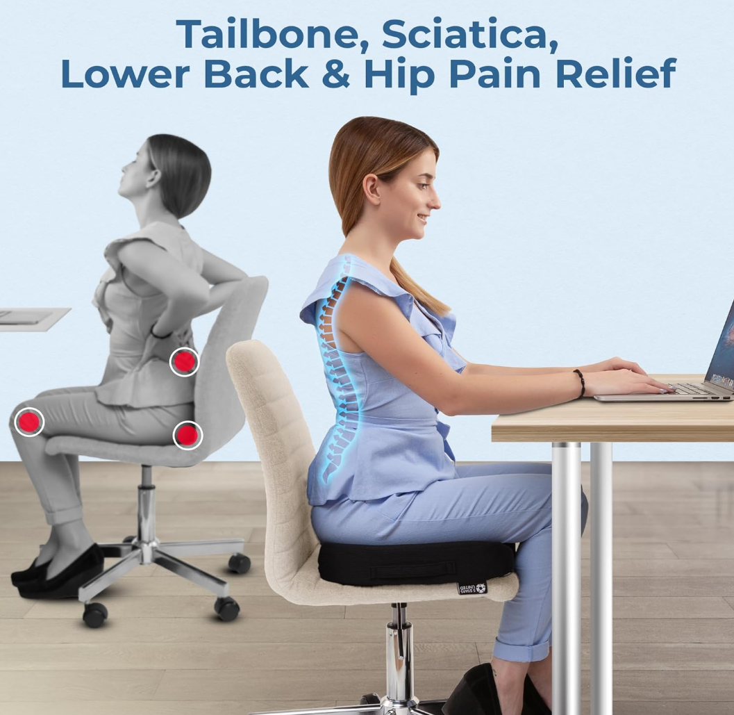ComfiCore™ - Memory Foam Seat Cushion for Pain Relief