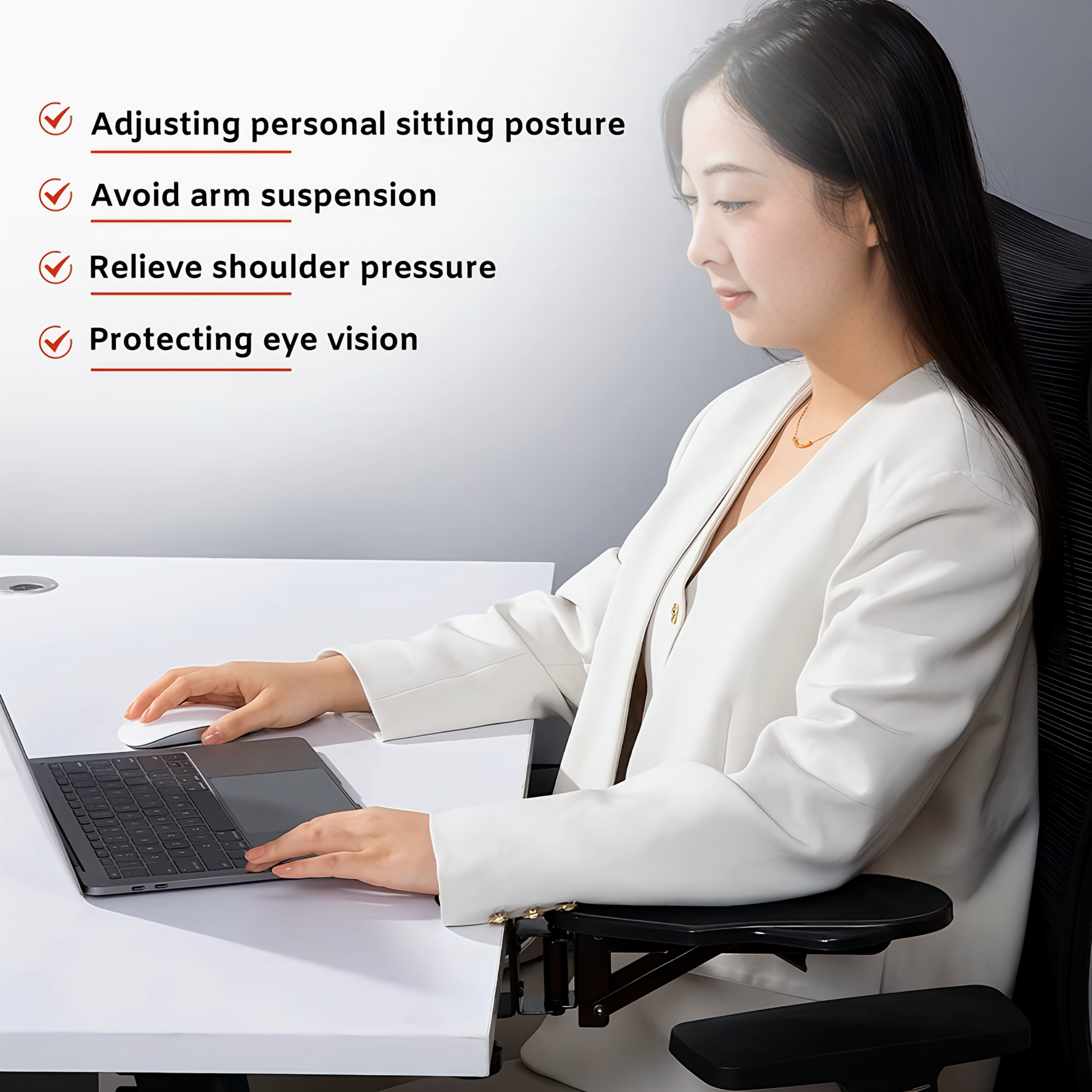 ErgoWing™ – Adjustable Ergonomic Armrest for Desk