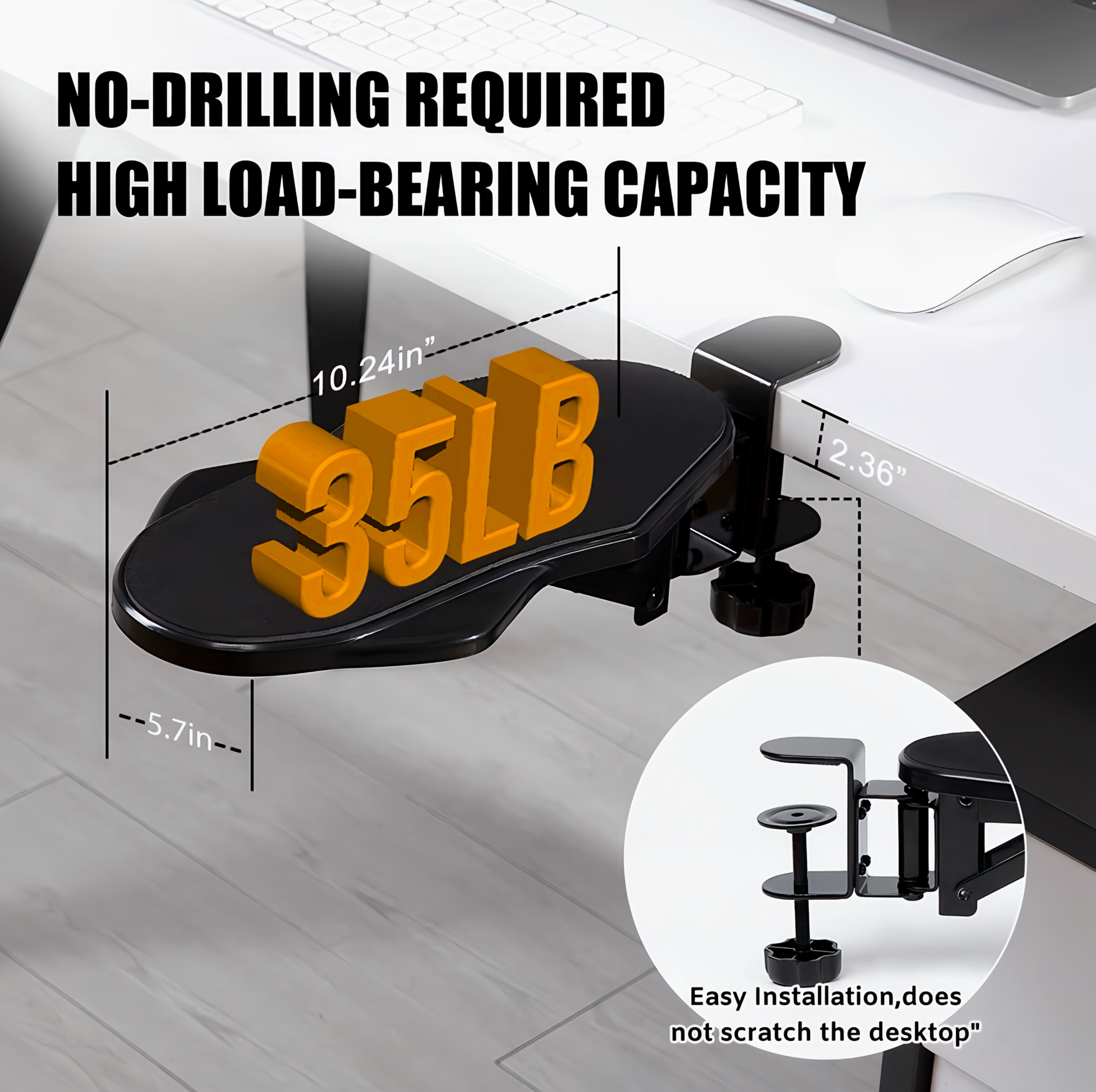 ErgoWing™ – Adjustable Ergonomic Armrest for Desk