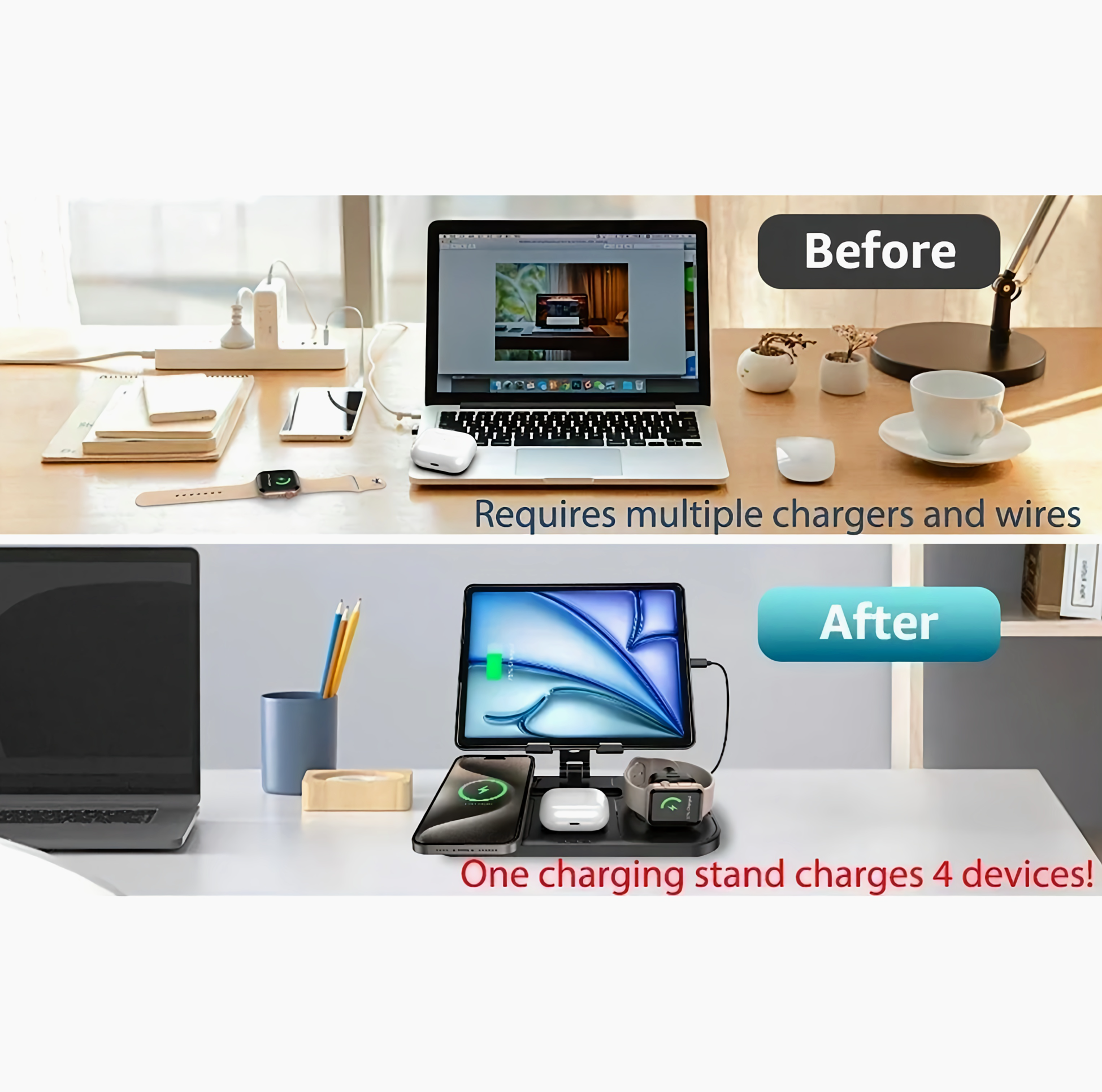 QuadraCharge™ - 4 in 1 Magnetic Wireless Stand