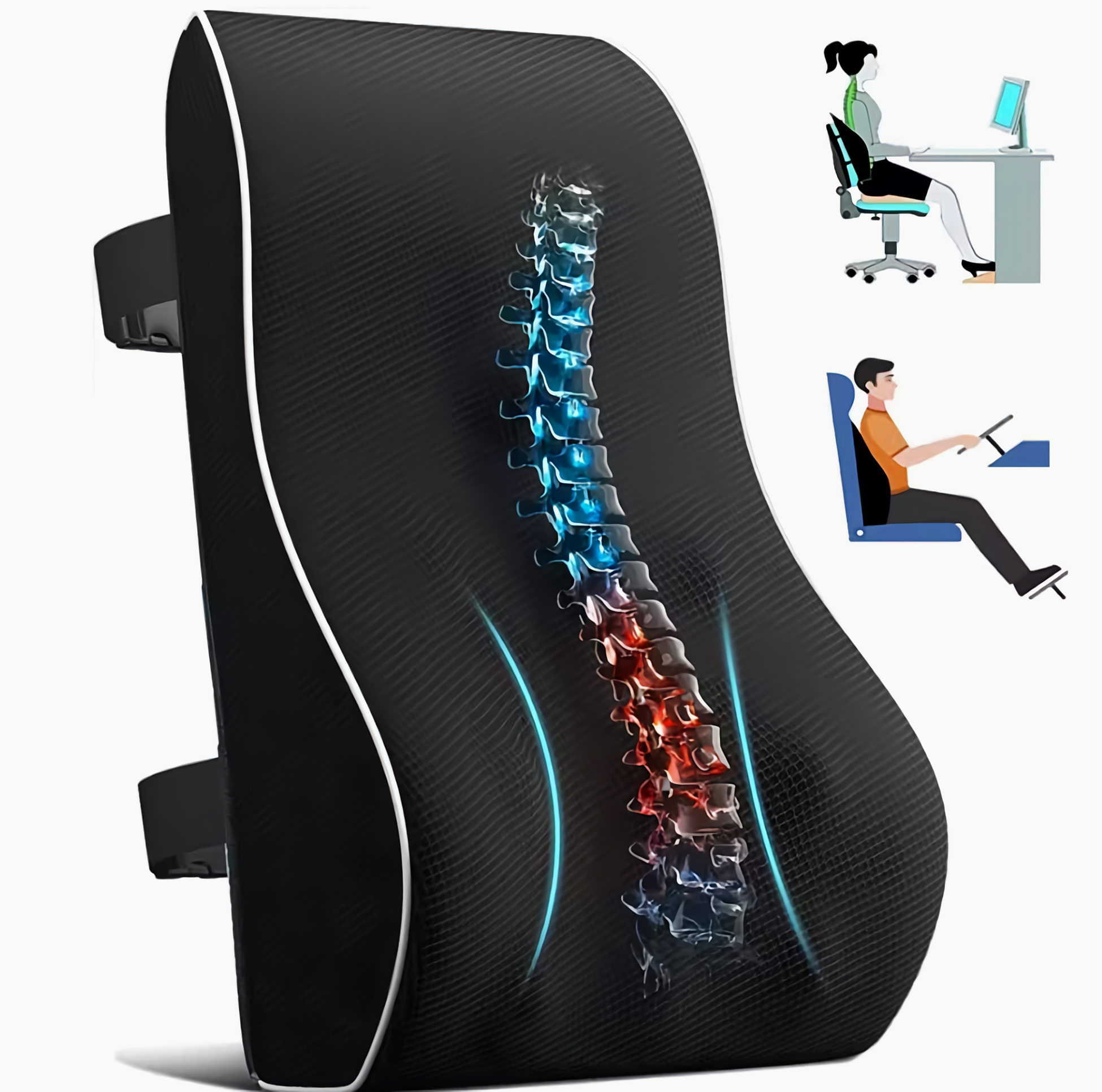 Alignix™ – Memory Foam Lumbar Support Pillow
